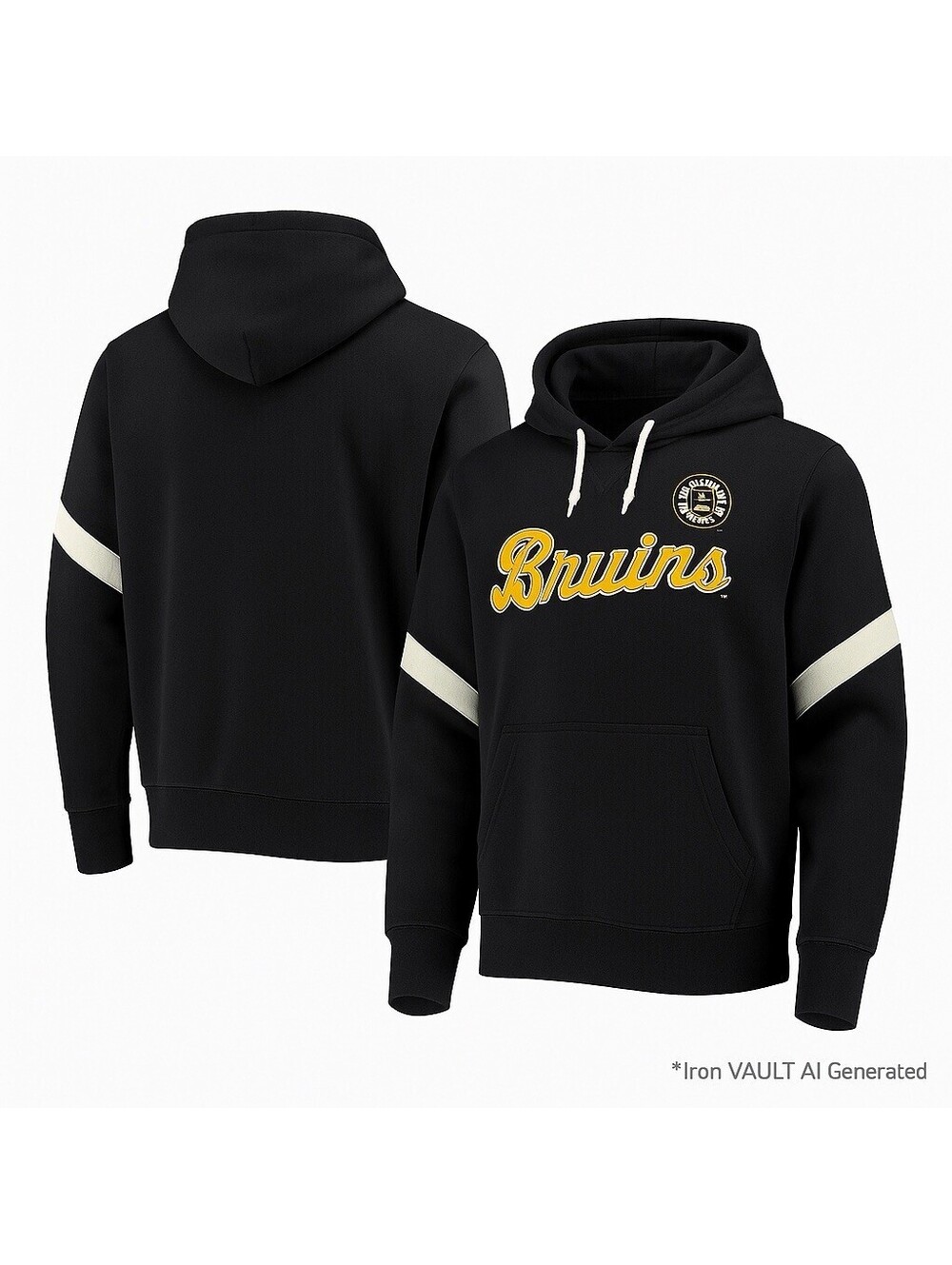 Boston Bruins Hoodie NHL Fanatics Women’s Small Black Pullover Script Logo